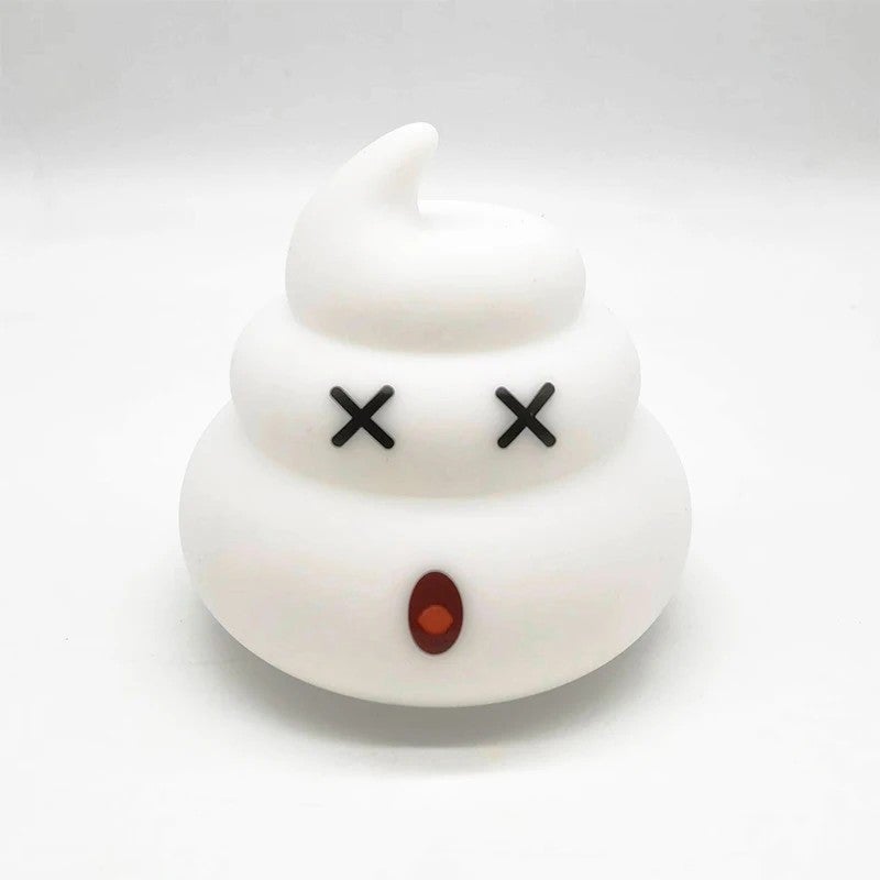 Bluejw Shit-Shaped LED Night Light - Rechargeable Silicone Mini Sleep Lamp - Touch Control Bedroom Light - Image 1